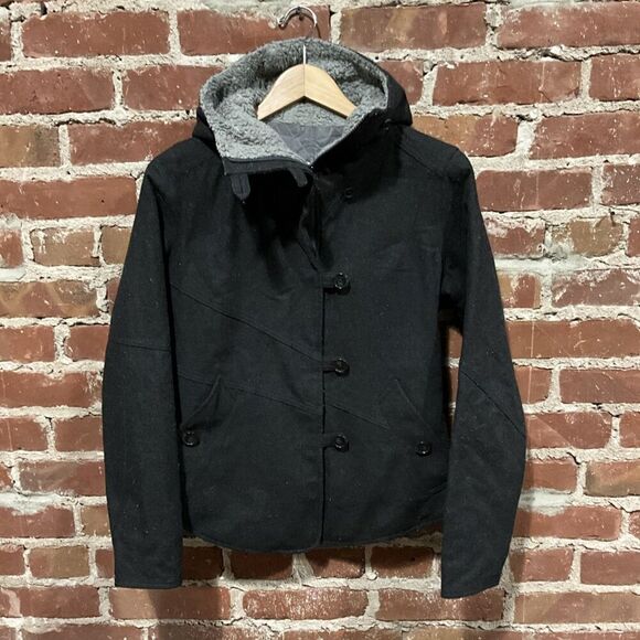 Patagonia Small Felted Jacket Merino Wool Blend Reversible Hood Style #27410 - Picture 1 of 5